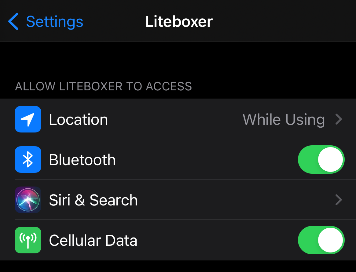 Liteboxer_settings_iOS_Bluetooth_on.png